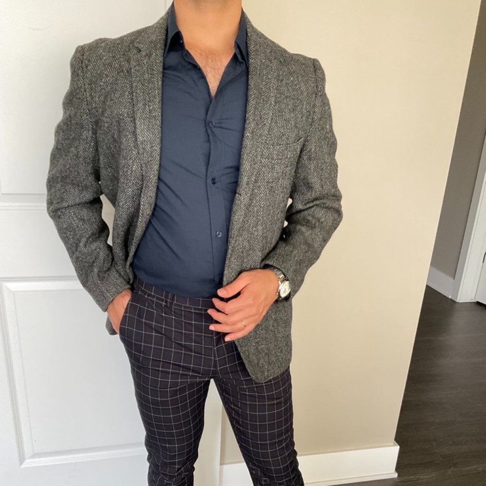 Harris Tweed Wool Sport Coat Sz 42